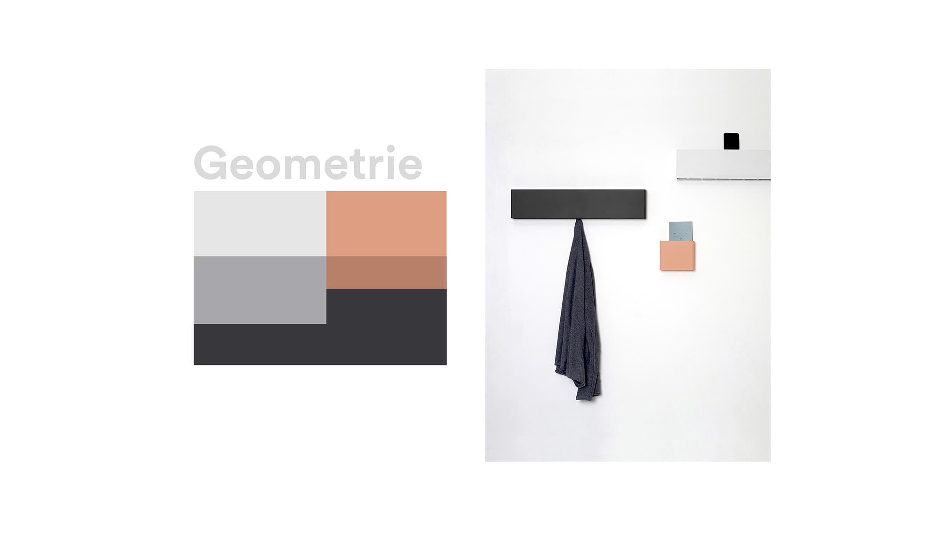 Rahmlow JAK – Wandgarderobe, geometrisches Detail